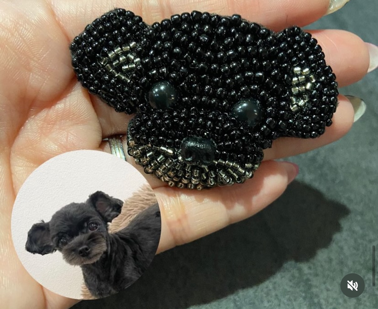 オーダーメイド　ビーズ刺繍ブローチ作成します 世界に一つの作品一つ一つ真心込めて作らせていただいてます。 イメージ1