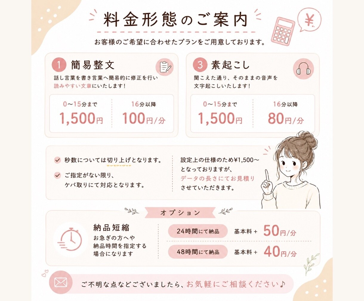 現役秘書が、丁寧に文字起こし承ります 声を、伝わる文章へ。AIで聞き取れ内容も丁寧に文字にします★ イメージ3