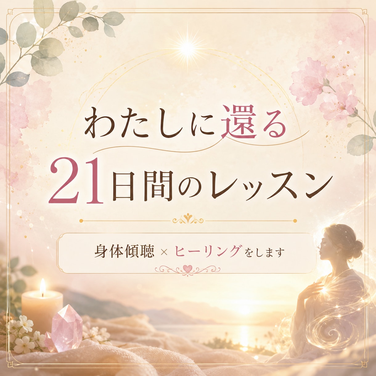 21日間　身体×ヒーリングで心身を整えます 整体師が身体の整え方伝授と総合ヒーリングをお届け⭐︎ イメージ1