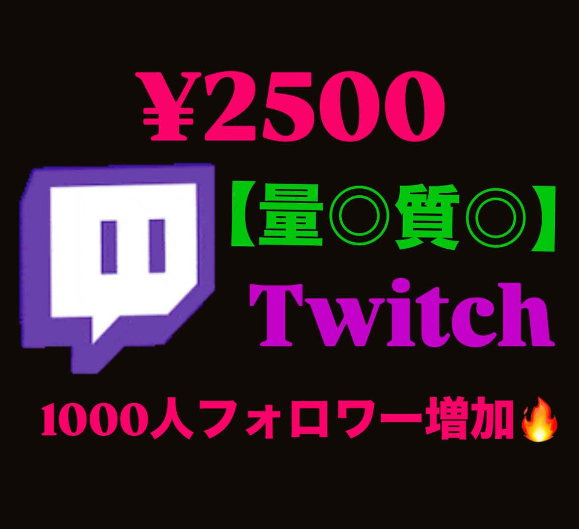 質◎量◎SNS 1000フォロワー売ります Twitchのフォロワーを増やします！ イメージ1