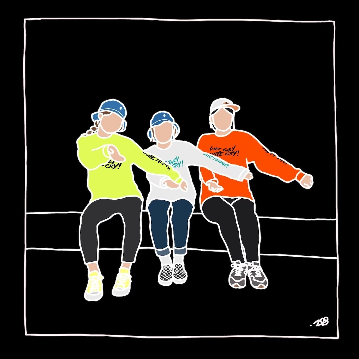 LINEやインスタのアイコン作成します とっても可愛い線画イラスト描きます！ イメージ1