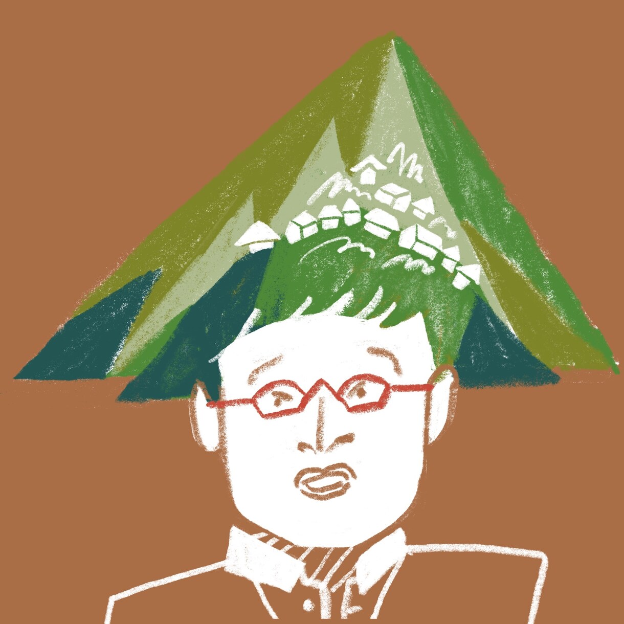 お気に入りを頭上に◎色鉛筆タッチで似顔絵描きます かたくない、ゆるい、楽しそう、親近感がモットーです。 イメージ4