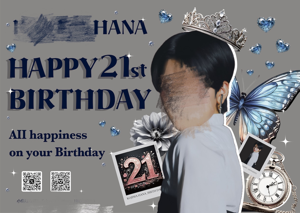 地下アイドル・生誕祭・応援広告デザイン制作します フラスタパネル・生誕広告など、世界観を大切にしたデザイン制作 イメージ2