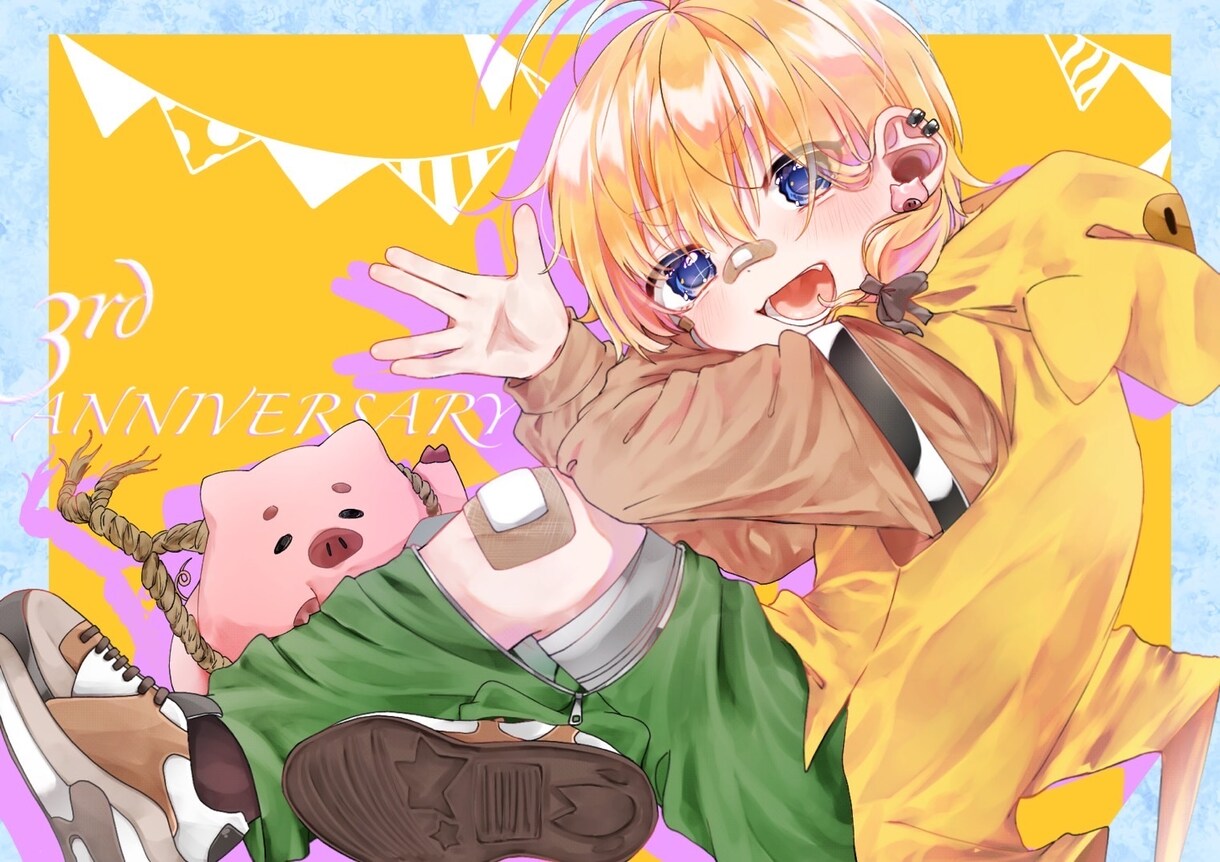 SNS活動に使えるイラストを制作します キラキラ可愛いイラストから激しく燃えるようなイラストまで!! イメージ1