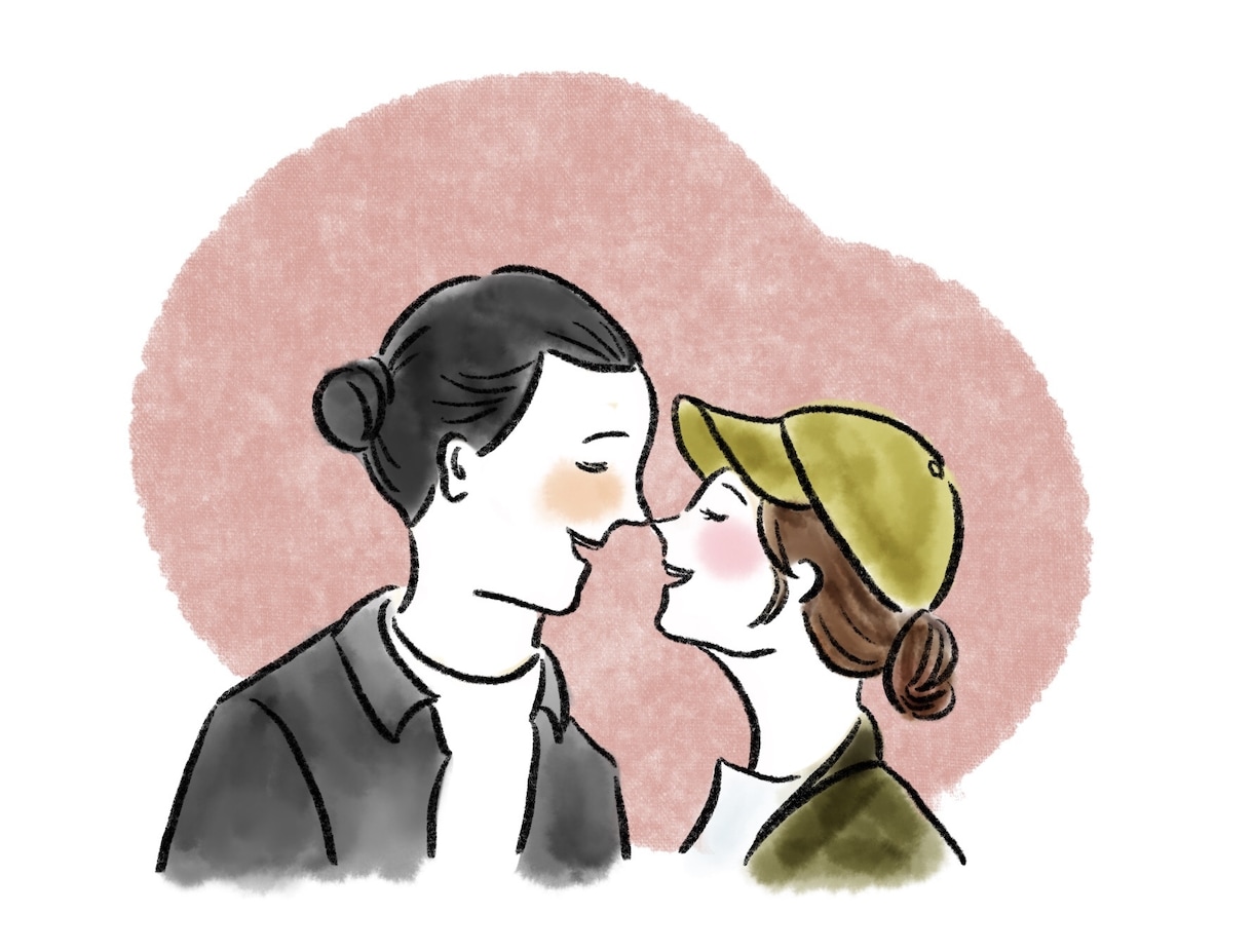 お二人の可愛い瞬間をより可愛くイラストにします 特別な日のプレゼントや、結婚式にペーパーアイテムにも！ イメージ3