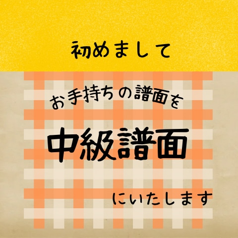 お手持ちの譜面を中級譜面にいたします レベルに合わせた譜面を作成、お悩み解決のお手伝い！ イメージ1