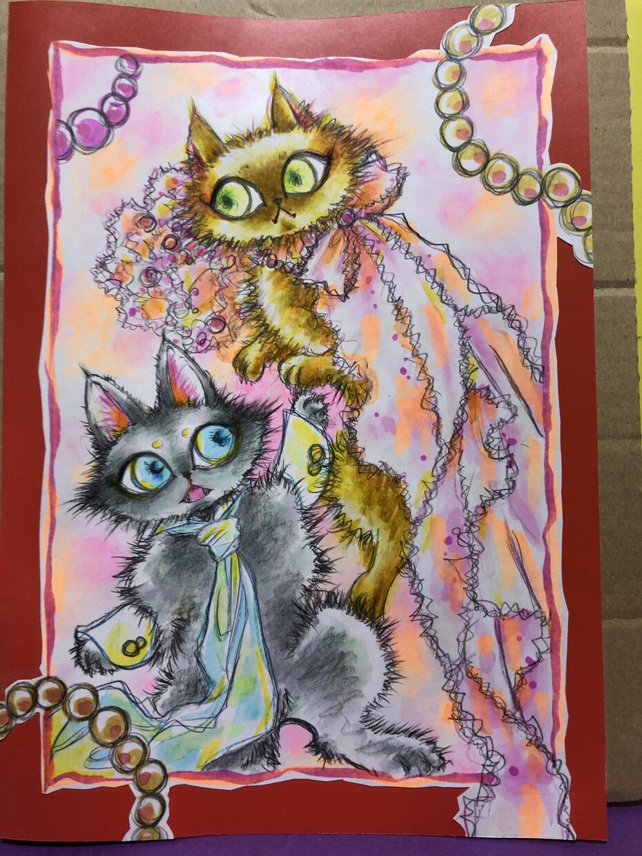 手書きの一点モノイラストをお届けします カラフルでカワイイ　あなただけの一点を イメージ2
