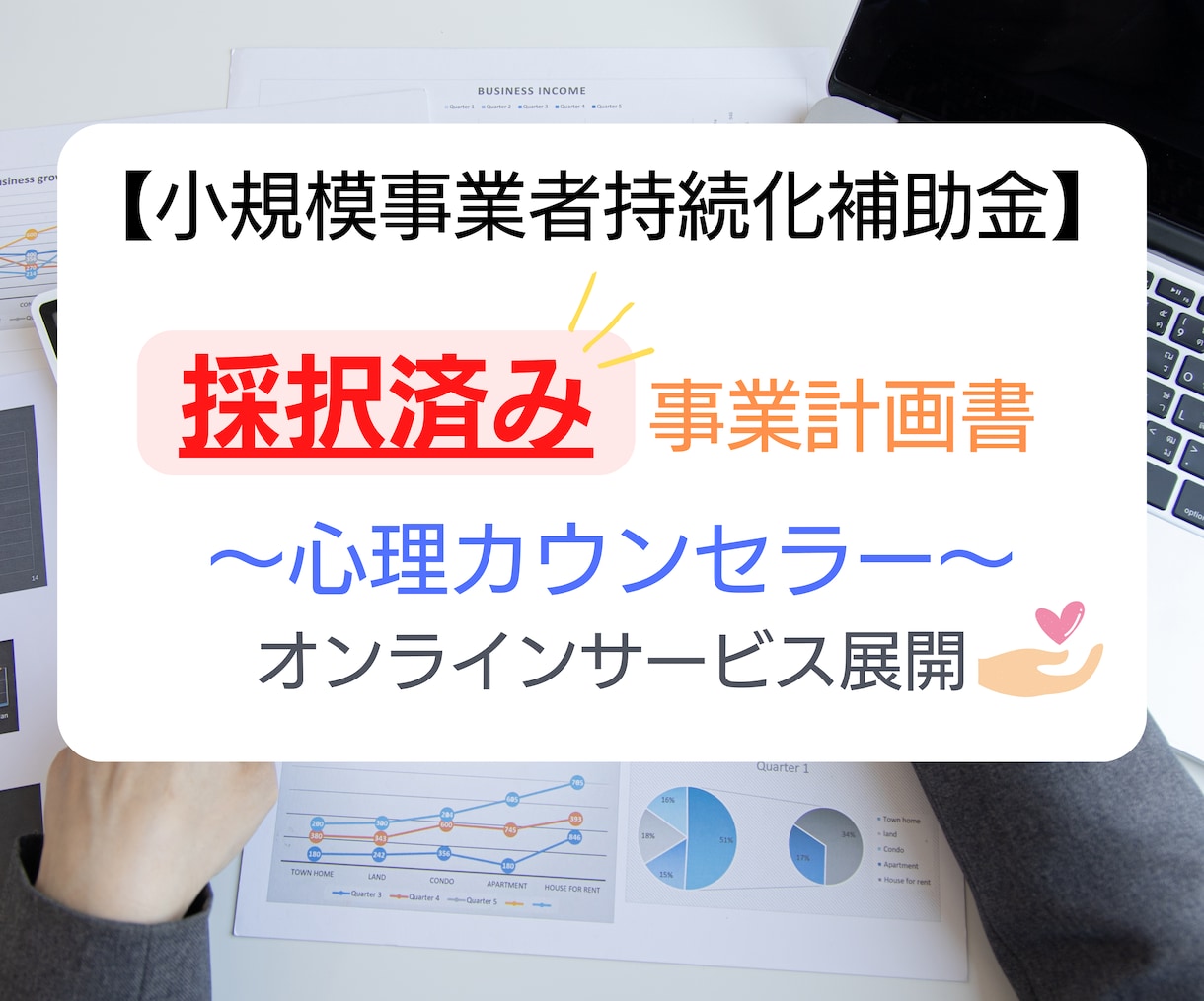 カウンセラー★持続化補助金採択書類をお譲りします 採択済みの事業計画書を【テンプレート】としても利用できます！ イメージ1