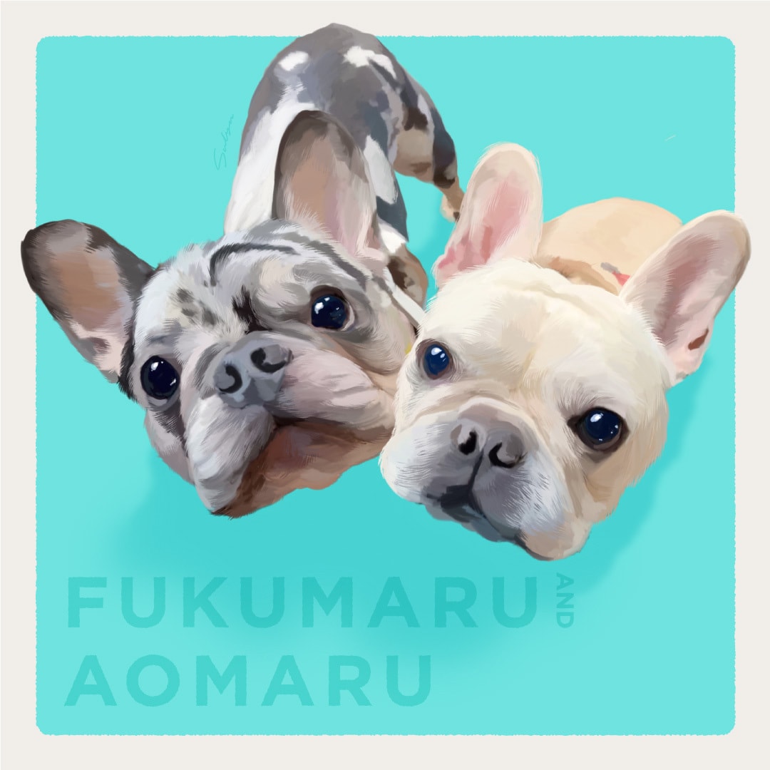 あなたのおうちのかわいいペットをイラストにします イラストをキャンバスやポスターにすることもできます！ イメージ3