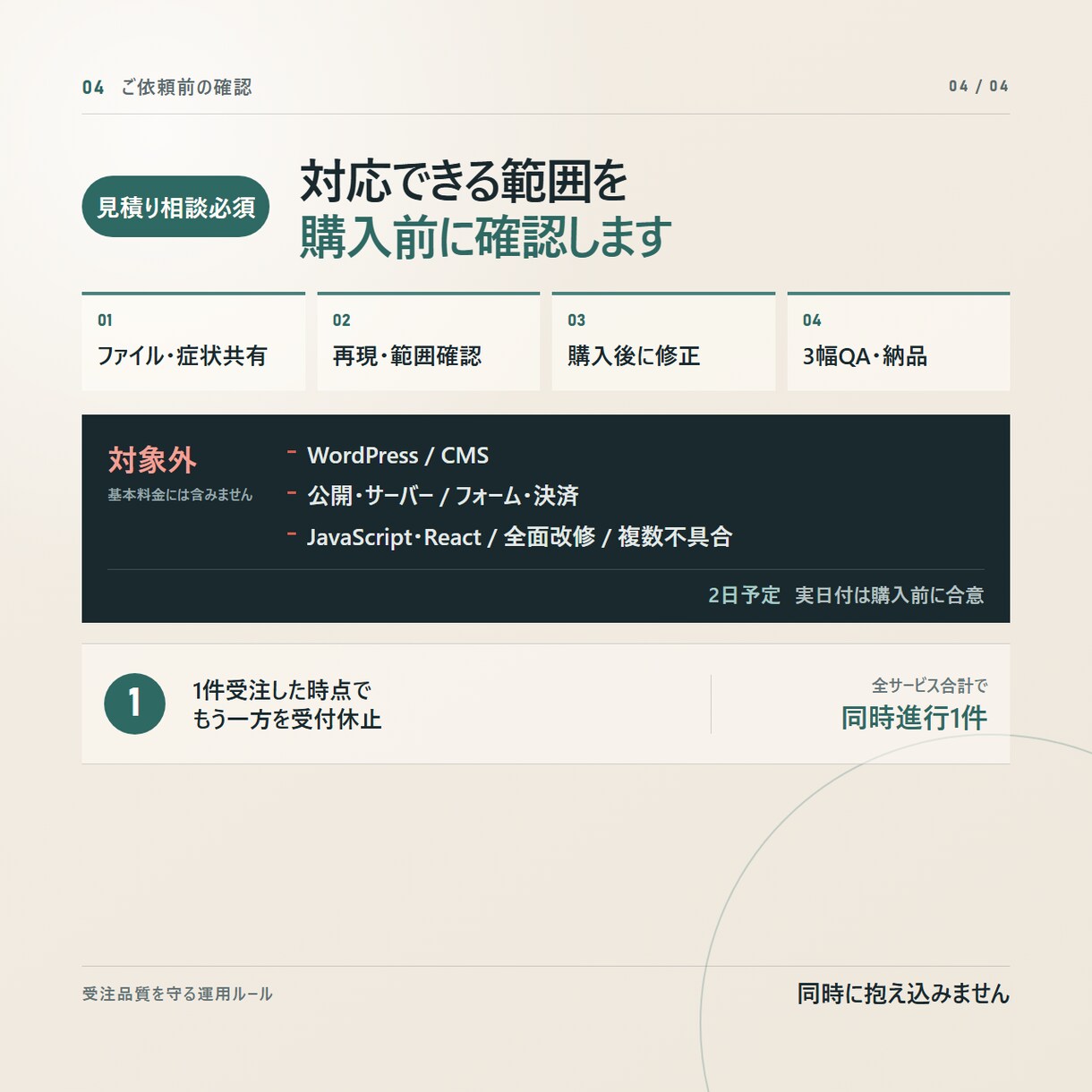スマホの横スクロール・はみ出しを修正します 横スクロール・はみ出し・重なりを3画面幅で確認 イメージ4