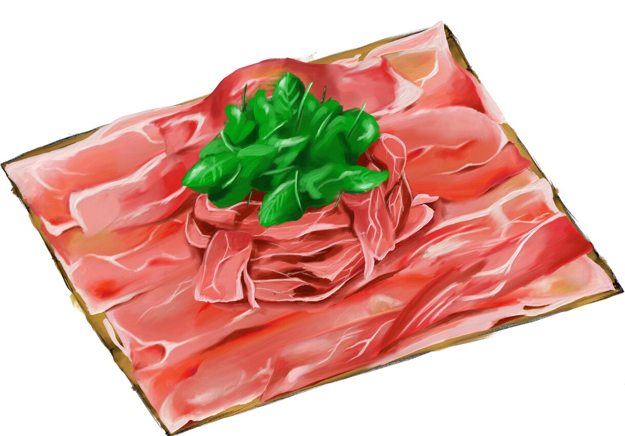フードメニューなどリアルタッチで描いています 油絵で少しラフ感のあるリアルタッチで描いています イメージ4
