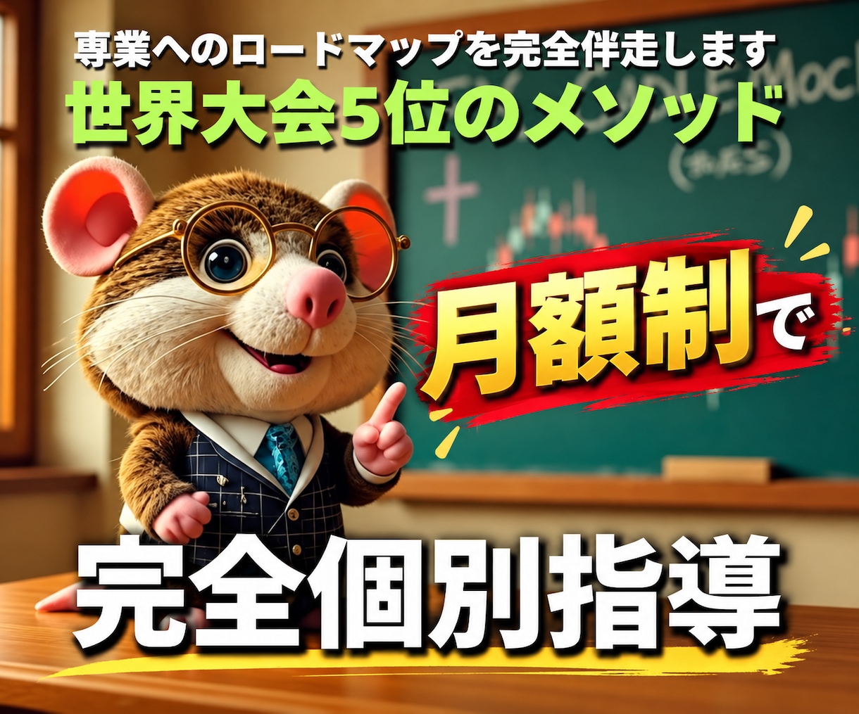 月額制｜世界大会入賞トレーダーが個別指導します 【完全個別指導】ゼロから専業を目指す本格FX育成プログラム イメージ1