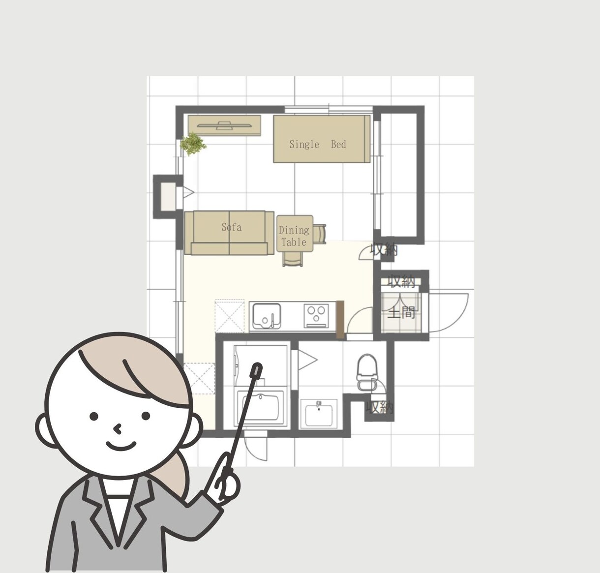 レイアウト作成｜間取り図から家具配置を作ります 600件以上担当した建築士が、家具を配置したレイアウトを作成 イメージ2