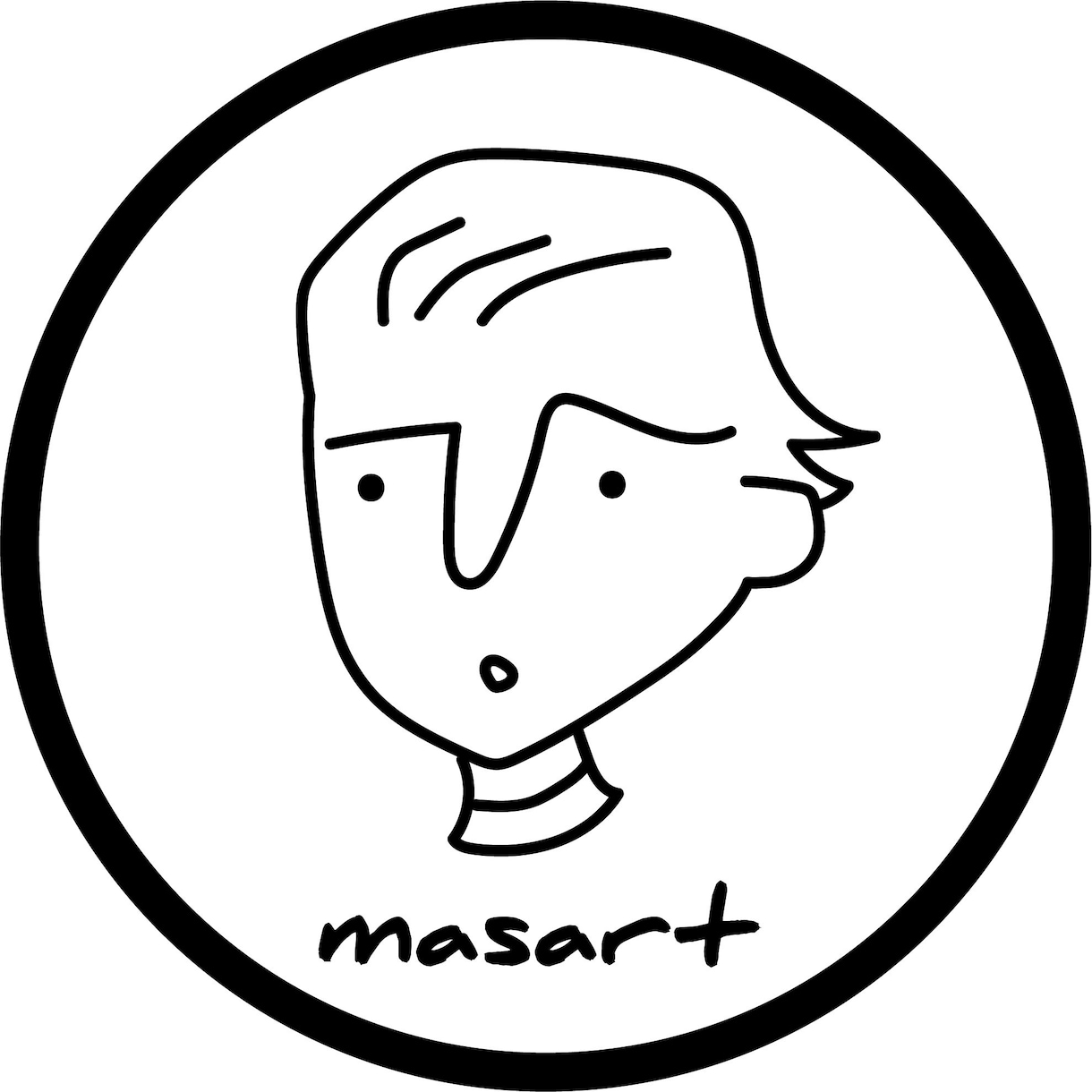 柔らかいタッチのイラストがすぐほしい方に制作します masart..がシンプルな似顔絵チックの絵書きます！ イメージ3