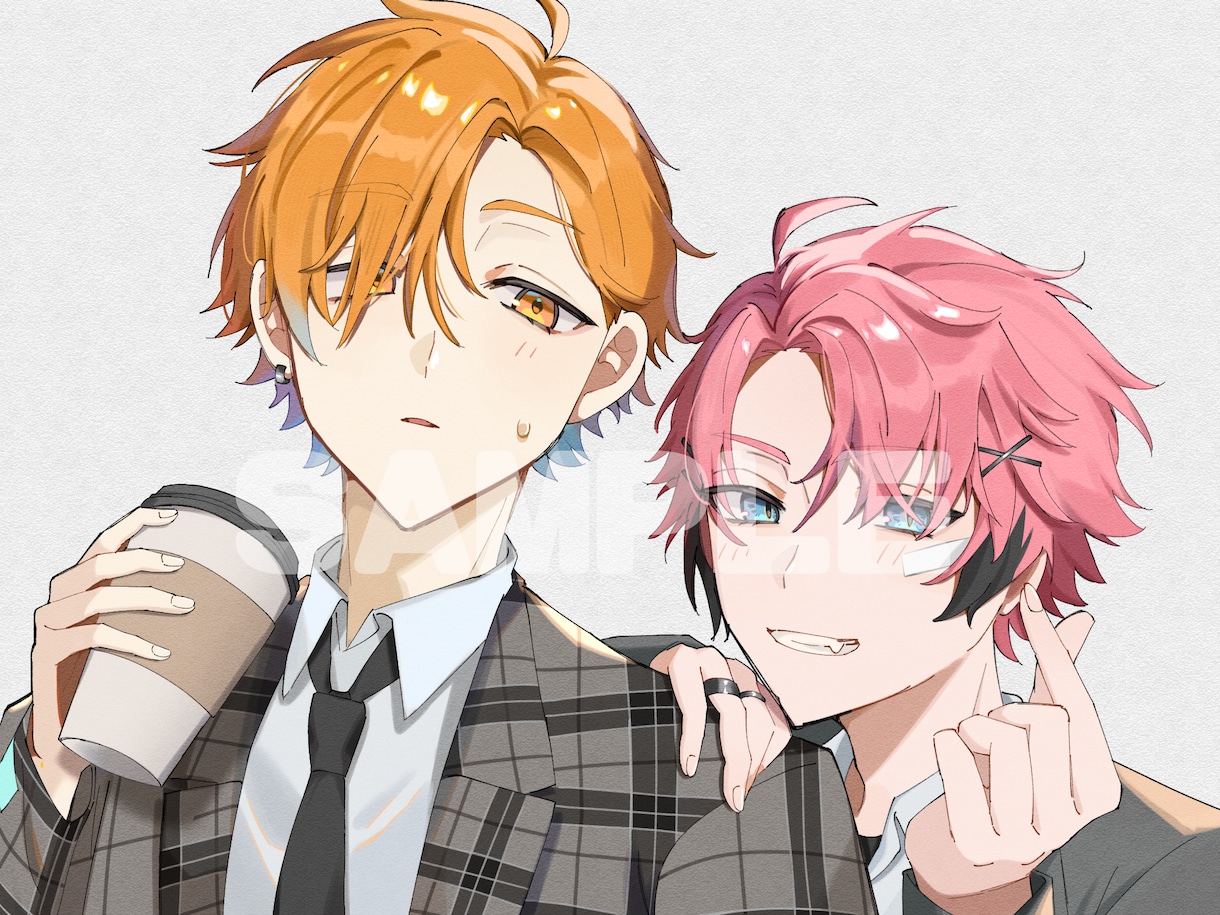 かっこかわいいキャラクターイラスト描きます SNSアイコン、歌みたサムネ、立ち絵等 イメージ2