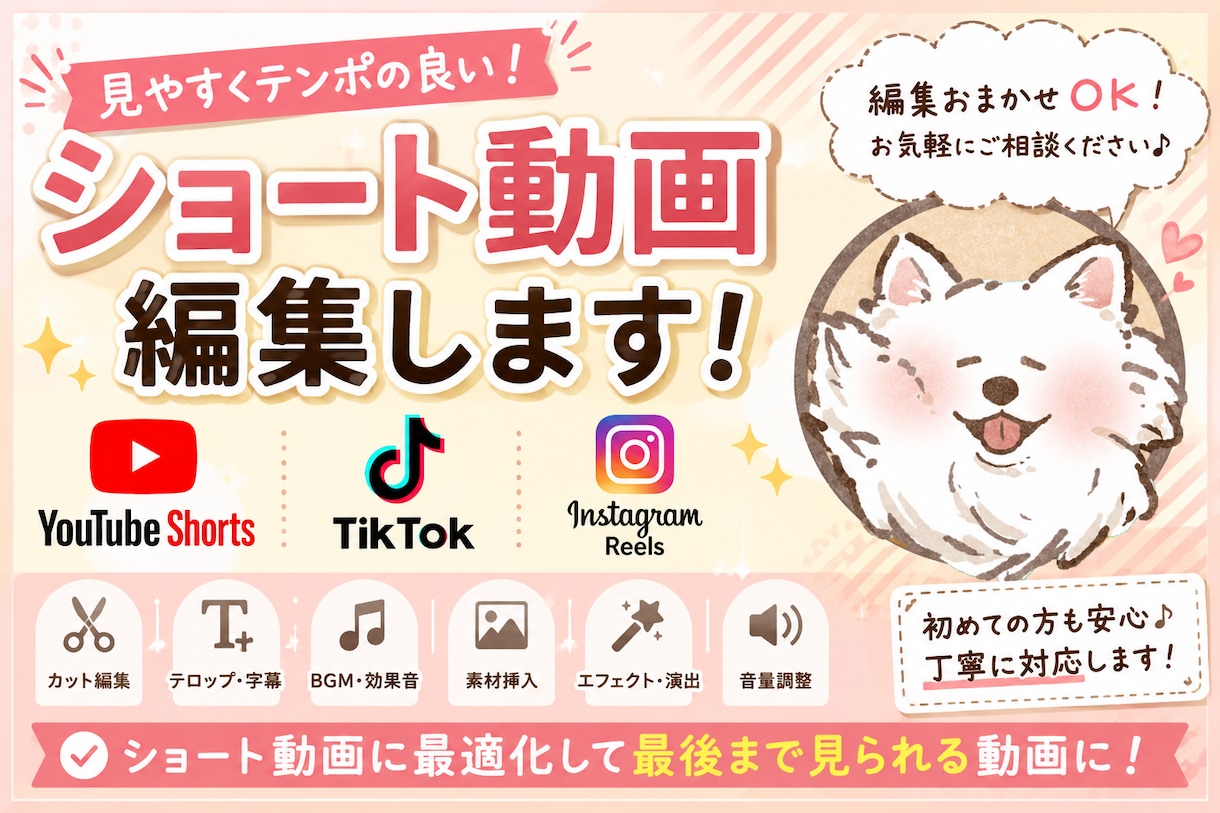 ショート動画を制作致します 見やすくテンポの良いショート動画に仕上げます！ イメージ1