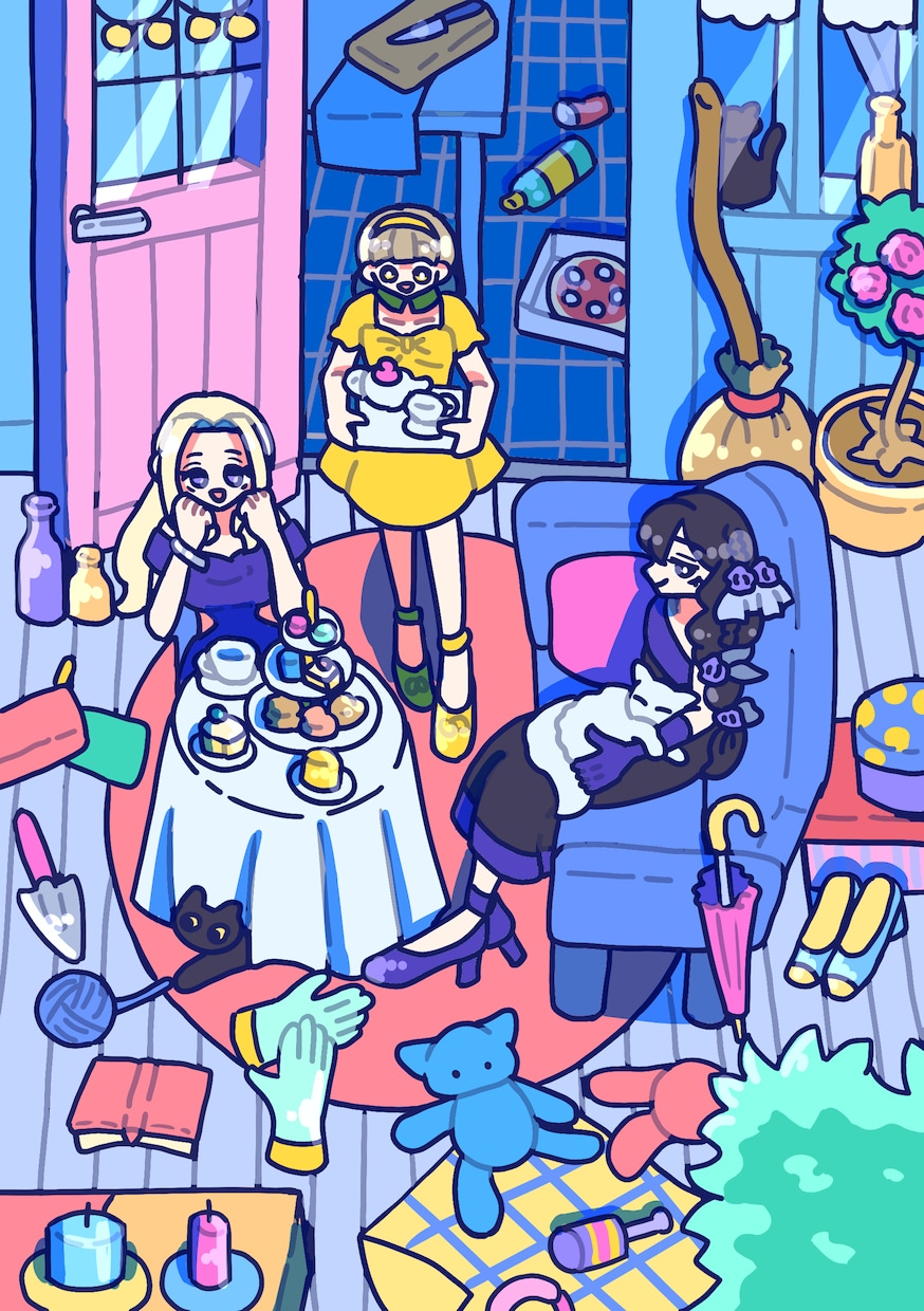ポップでカラフルなキャラクターイラストお描きします あなたの好きを世界ごと描きます。 イメージ1