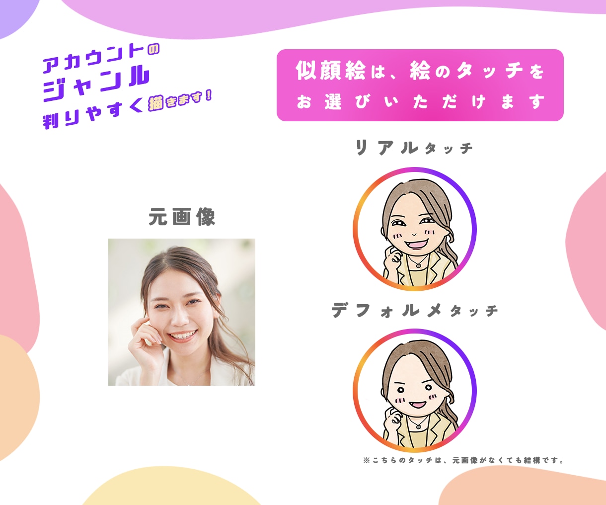 インスタアイコン♪ジャンルがわかるイラスト描きます ジャンルが一目でわかる、あなただけのアイコンを制作します！ イメージ3