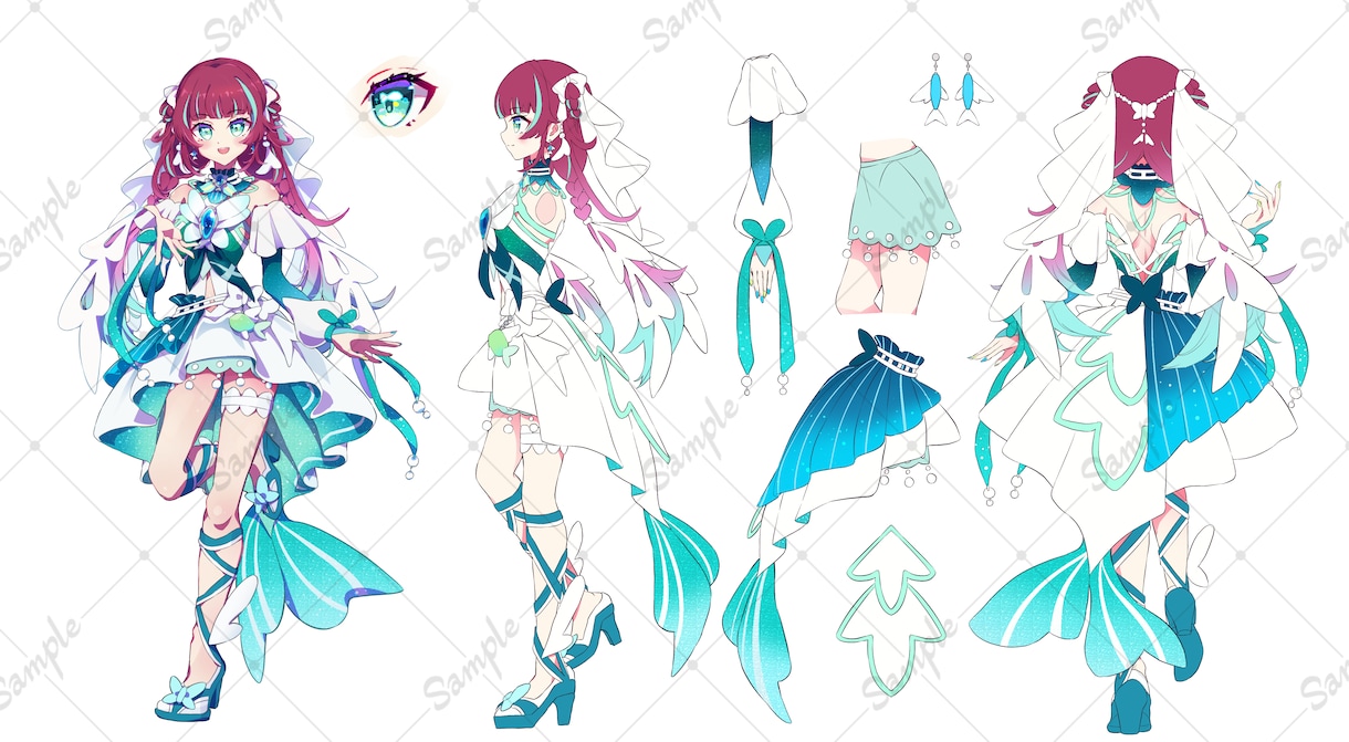 商用利用無料★キャラクターデザイン・立ち絵承ります 衣装デザイン、IRIAM用立ち絵、Live2D用パーツ分け可 イメージ8