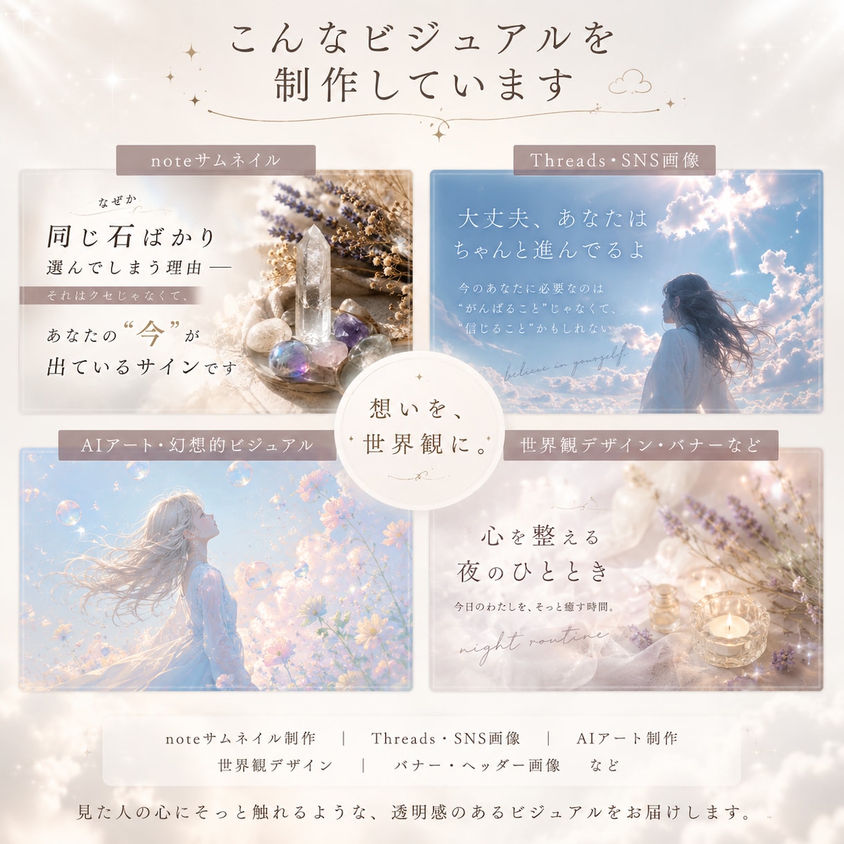 想いが伝わる世界観SNS画像を制作します 「幻想的な空の世界観画像を制作します イメージ4