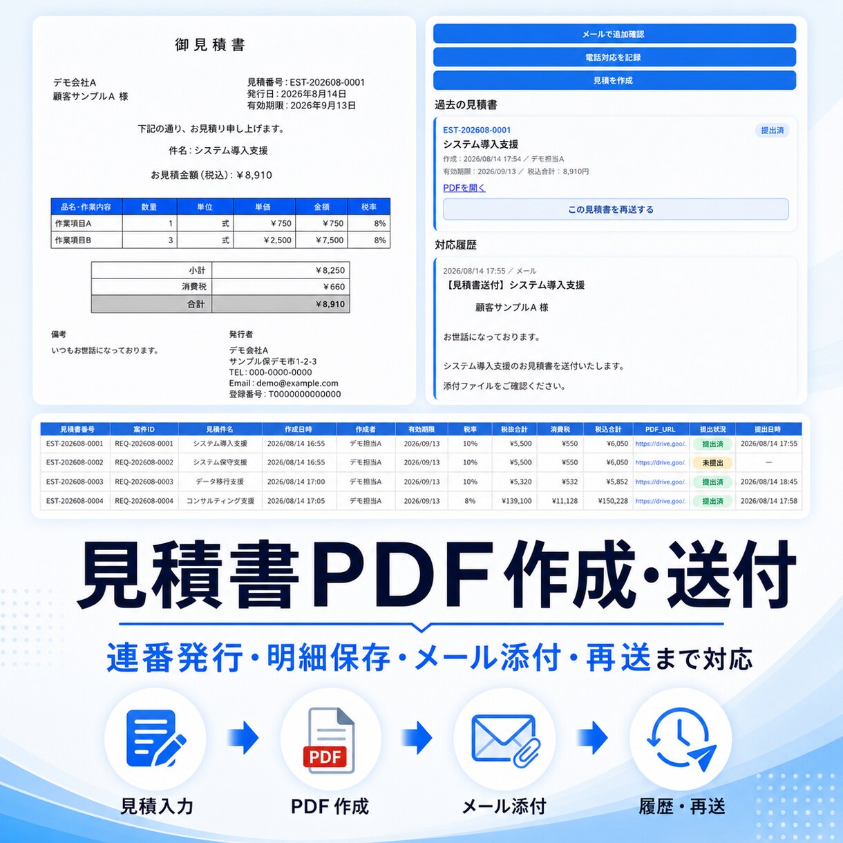 GASで業務管理システムを作ります 問い合わせから見積送付までまとめて自動化 イメージ1
