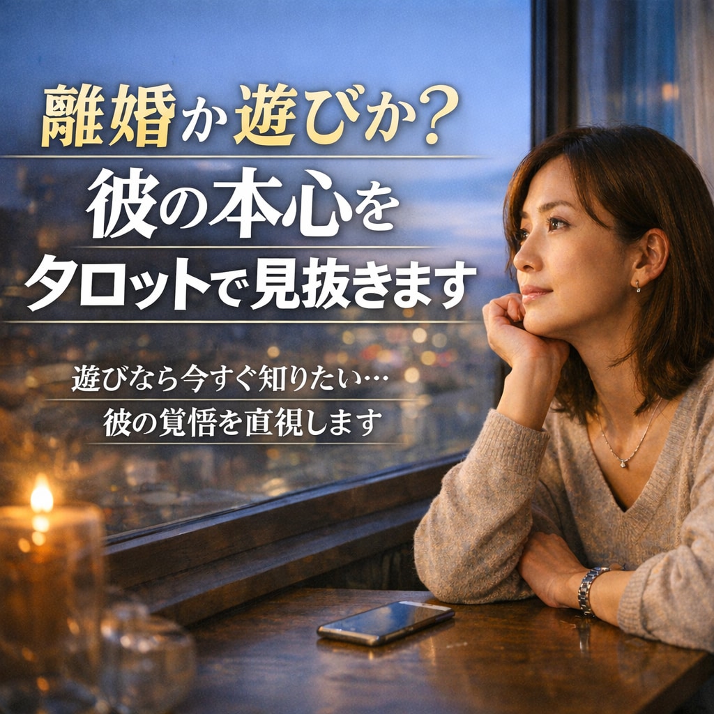 遊びか本気か彼の本音を占います 曖昧な態度の裏にある真実、彼の覚悟を直視します イメージ1