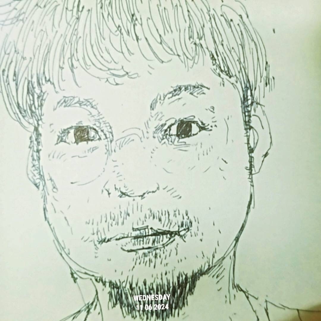 あなただけのオリジナル似顔絵描きます どこか味のある不思議なタッチで描きます。 イメージ2