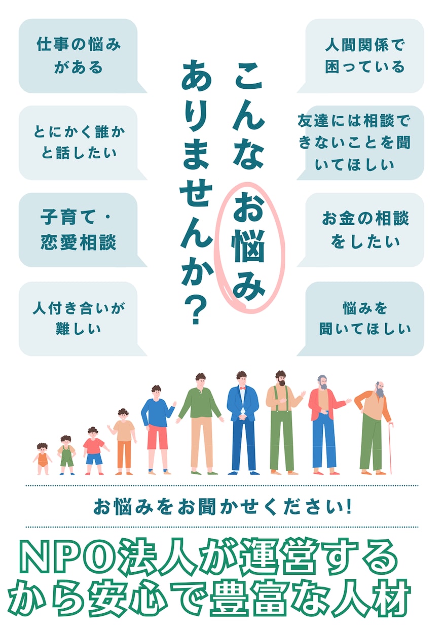 誰かと電話で話したいとき・24時間対応できます ジャンルを問わない２４時間電話相談窓口　予約可　男女希望可 イメージ1