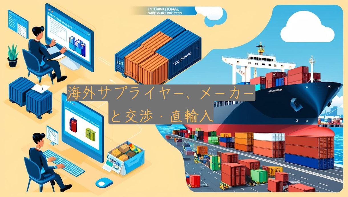 海外仕入れ〜納品までの直輸入を成功させます 海外メーカー、サプライヤーからの直接仕入れにお悩みの方へ イメージ1