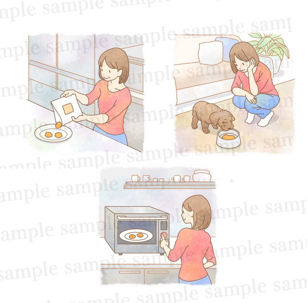 ３点格安セット商用可！人物カット・挿絵描きます 全身 背景 小物指定も無料！シンプルで伝わる説明カットです イメージ8