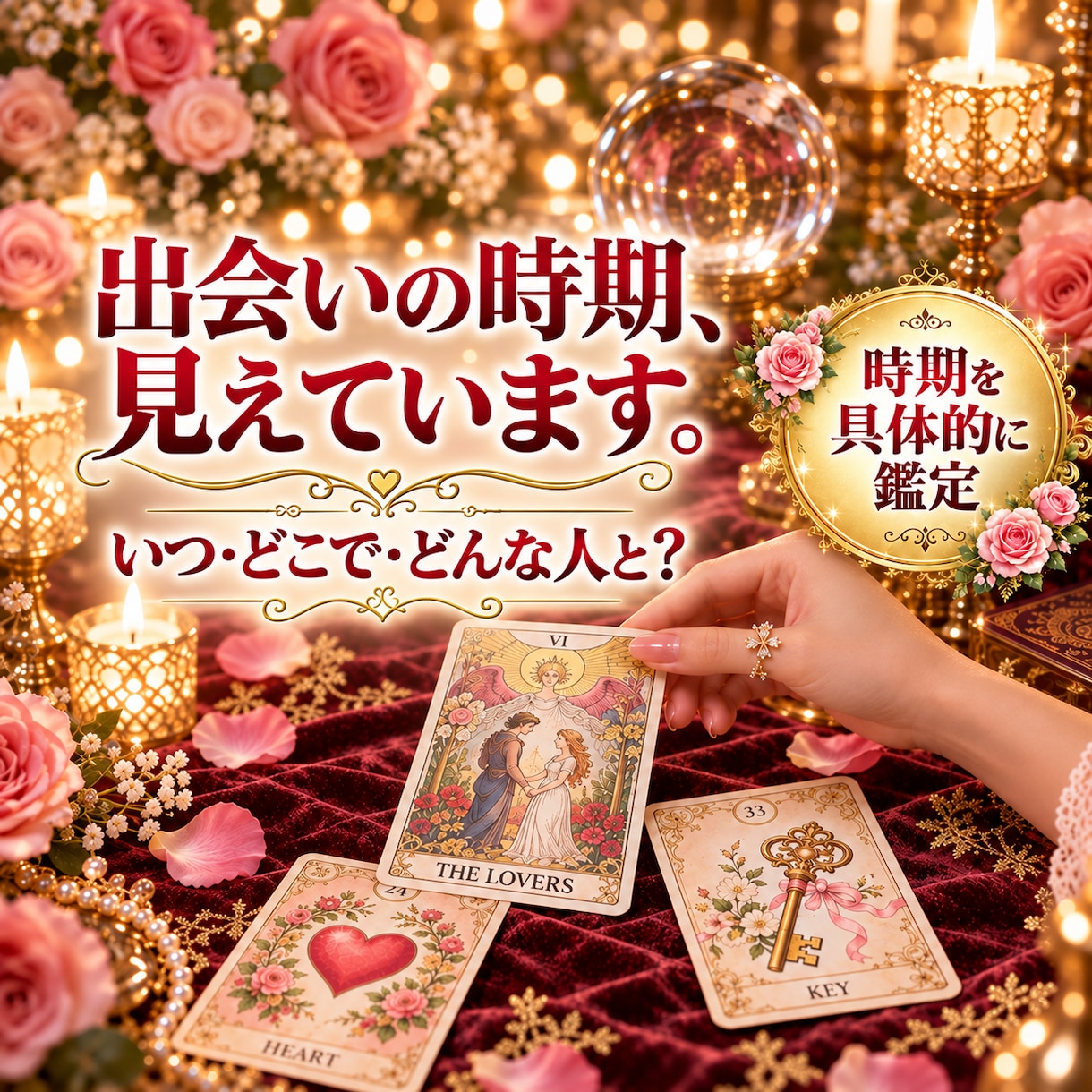 運命の人と出会う時期とお相手の姿を占います 焦らなくて大丈夫。あなたの恋は、ちゃんと近づいています イメージ1