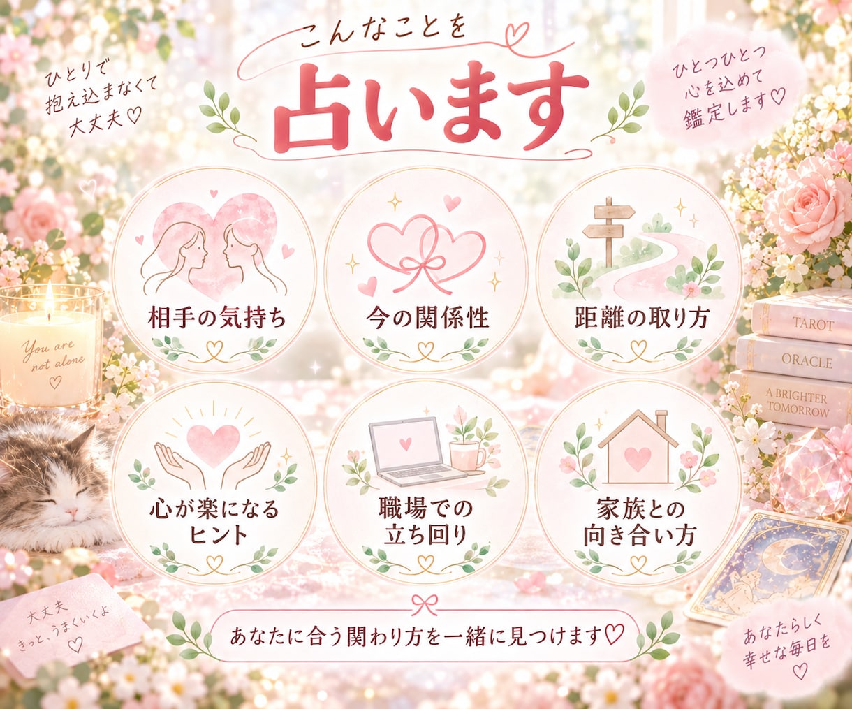 HSP繊細さんへ♡人間関係やお相手の本音を占います 職場・家族・苦手な人…疲れた心に寄り添います♡ イメージ3
