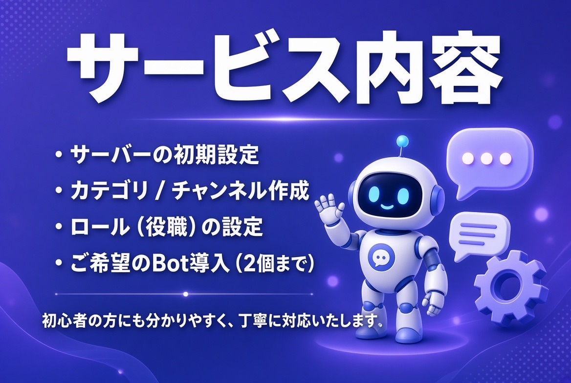 格安でdiscordサーバー作成代行します 面倒な設定は丸投げ！discordの基本設定を代行します イメージ2