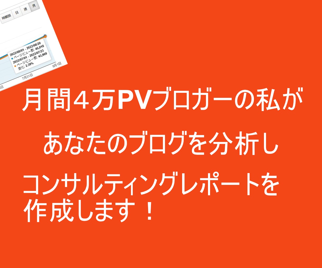 ブログのコンサルティングレポートを書きます 月間4万PVブロガーの視点で、アドバイスさせて頂きます イメージ1