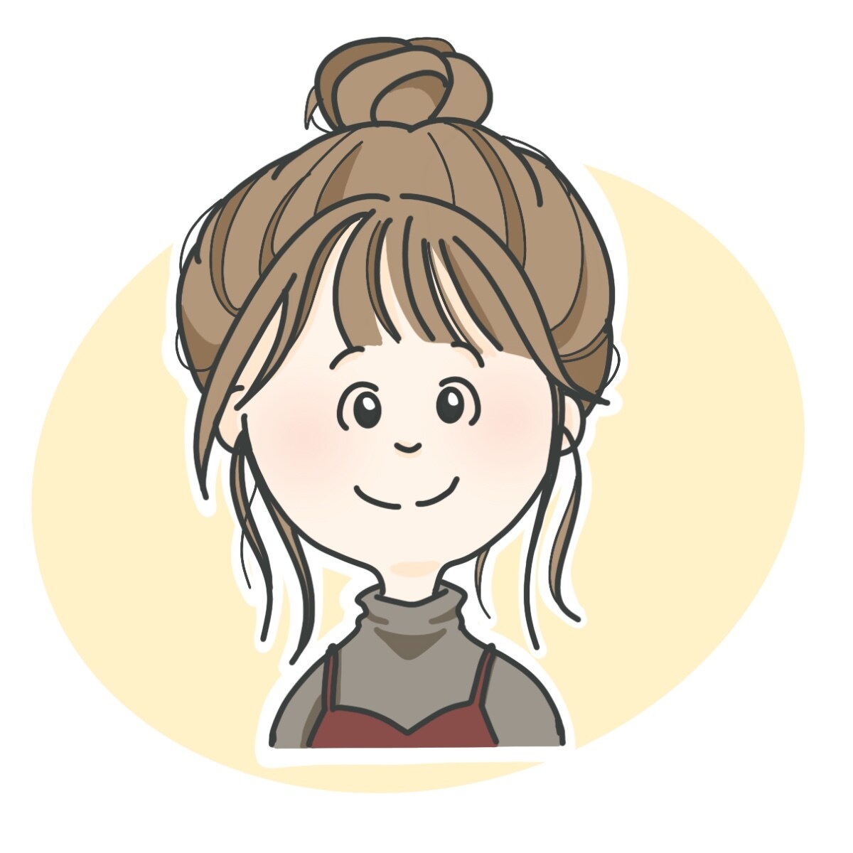 SNS用かわいいタッチの似顔絵アイコン描きます シンプル可愛い似顔絵描きます。即日対応可！SNSにどうぞ♪ イメージ3
