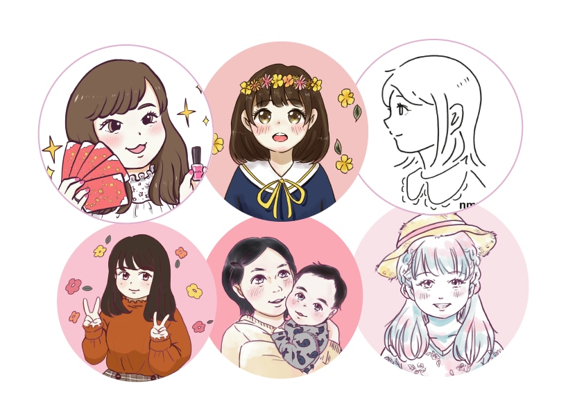 ほんわかかわいいアイコンお描きします 似顔絵・おまかせも可能です！まずはご相談くださいませ♪ イメージ2