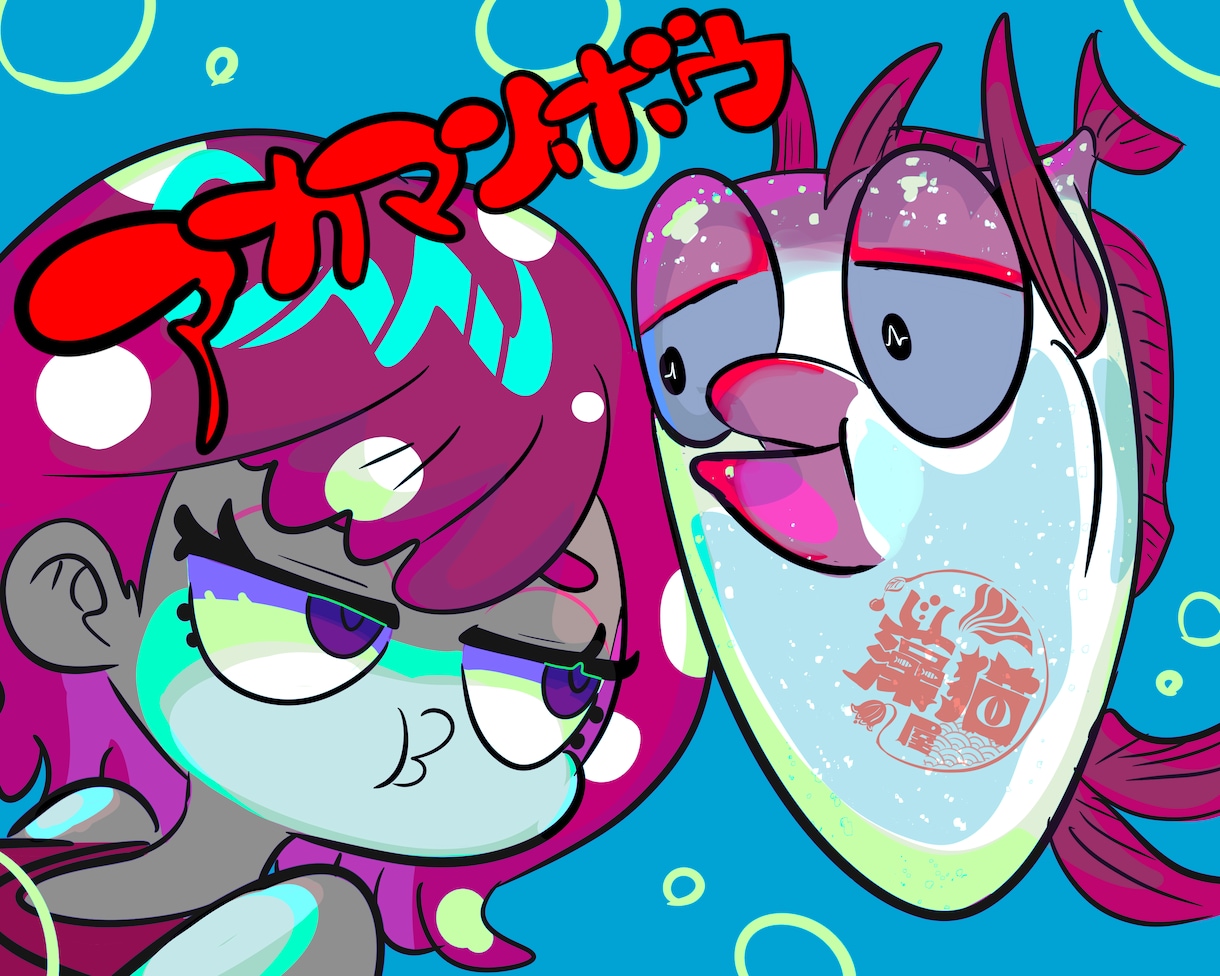 ネオンや深海のようなSNS用アイコン描きます アイコン以外にも☆サムネイルや挿絵◇プレゼント用などなど！！ イメージ2
