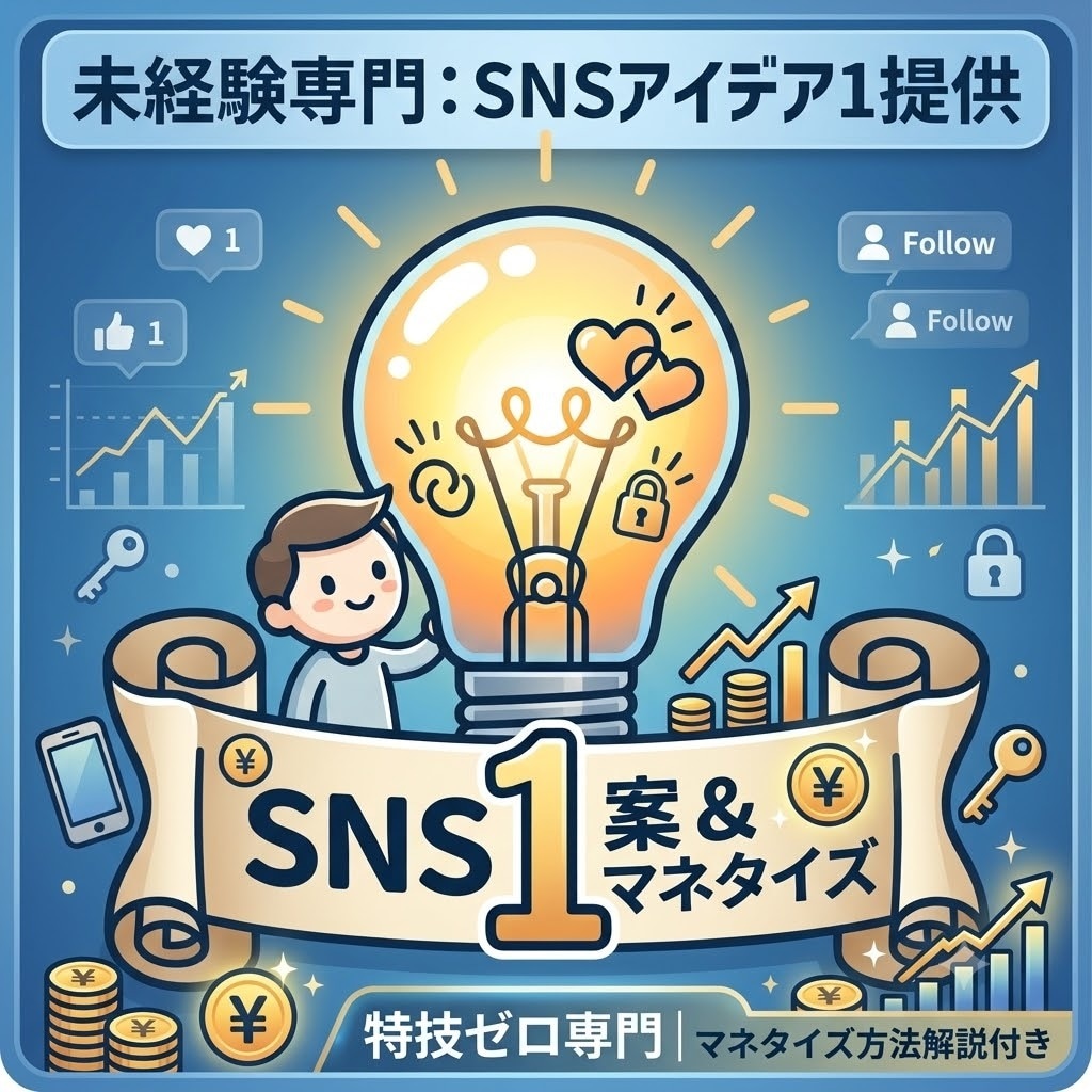 特技ゼロOK！AI×SNS投稿アイデアお届けします 1人で悩むのは今日で終わり。あなたの可能性を広げるSNS投稿 イメージ1