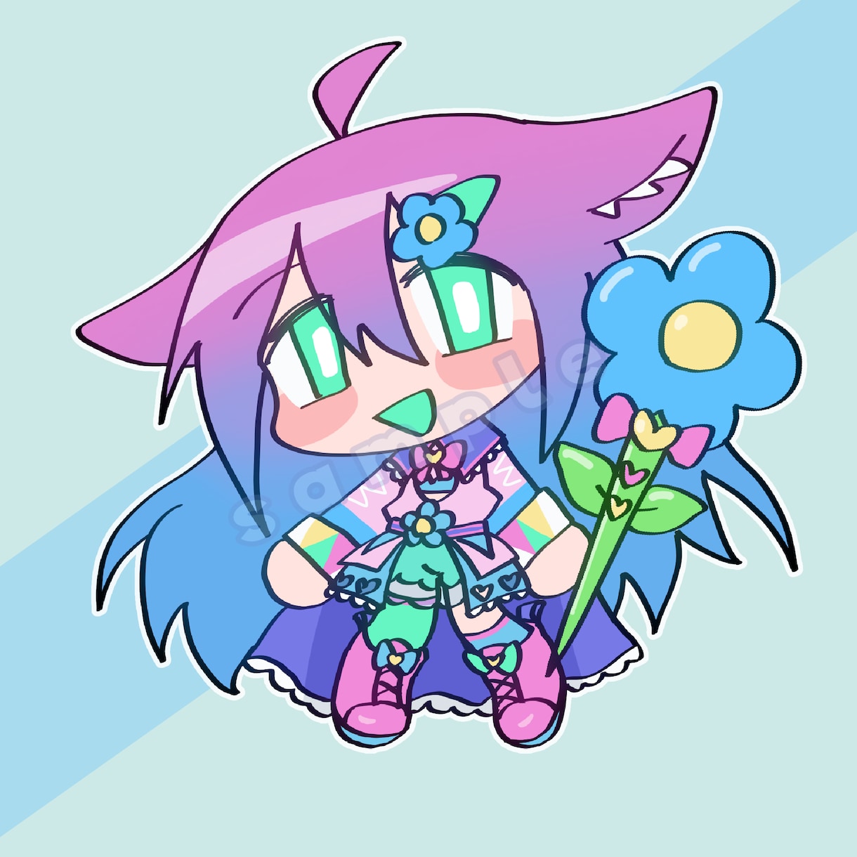 ミニキャライラストお描きします あなたのキャラクターの可愛いミニキャライラストを制作します。 イメージ2