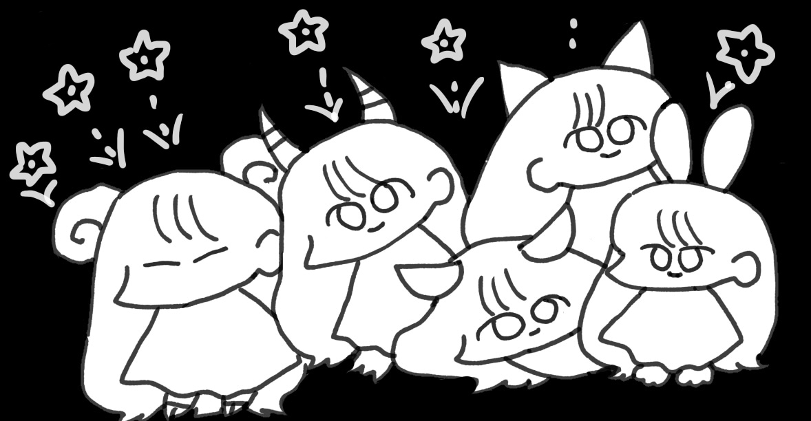 デフォルメイラストを作成します シンプルなダーク/メルヘンなイラストをお求めの方へ イメージ4