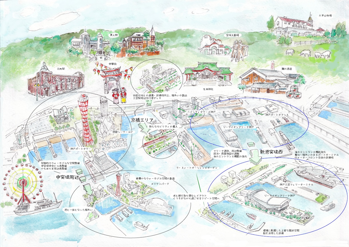 用途に合わせて美しい風景、背景、パース画を描きます アナログ、デジタル対応。背景、俯瞰図、マップイラストなど。 イメージ4
