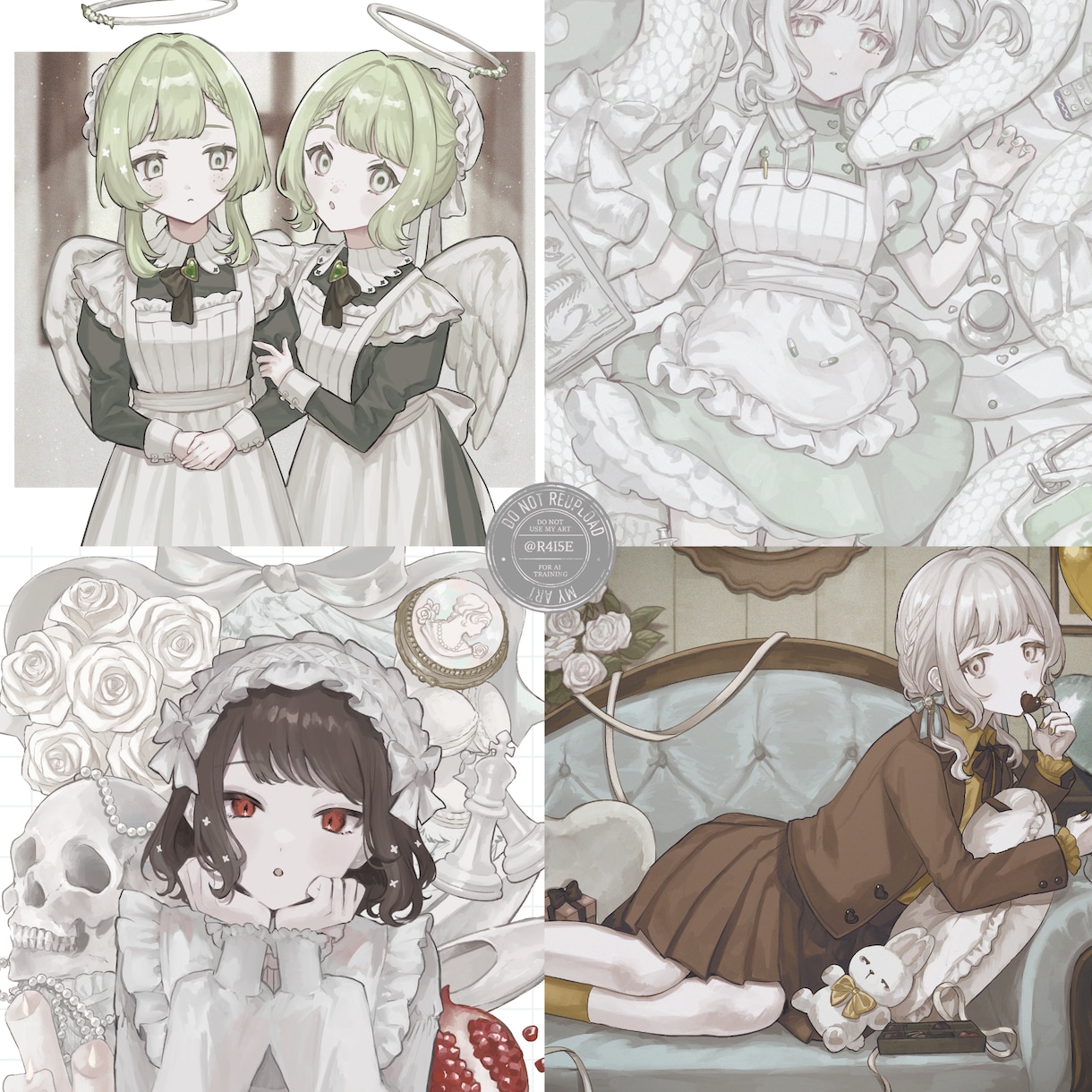 1枚絵制作いたします 可愛いダークなテイストや雰囲気重視のイラストをお届けします イメージ3