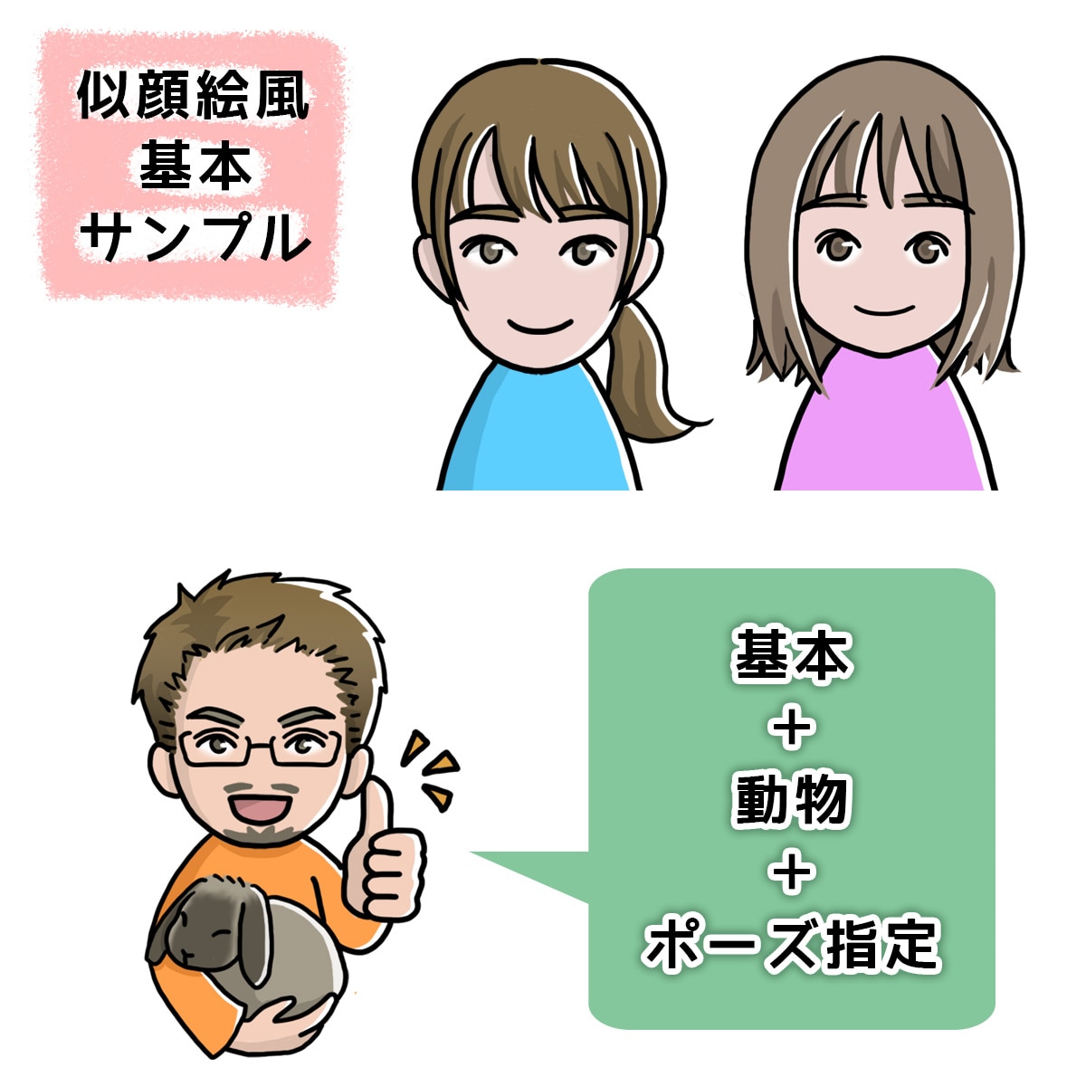 SNSやブログ等に使えるアイコン描きます デフォルメキャラで親近感のわくアイコンを イメージ2