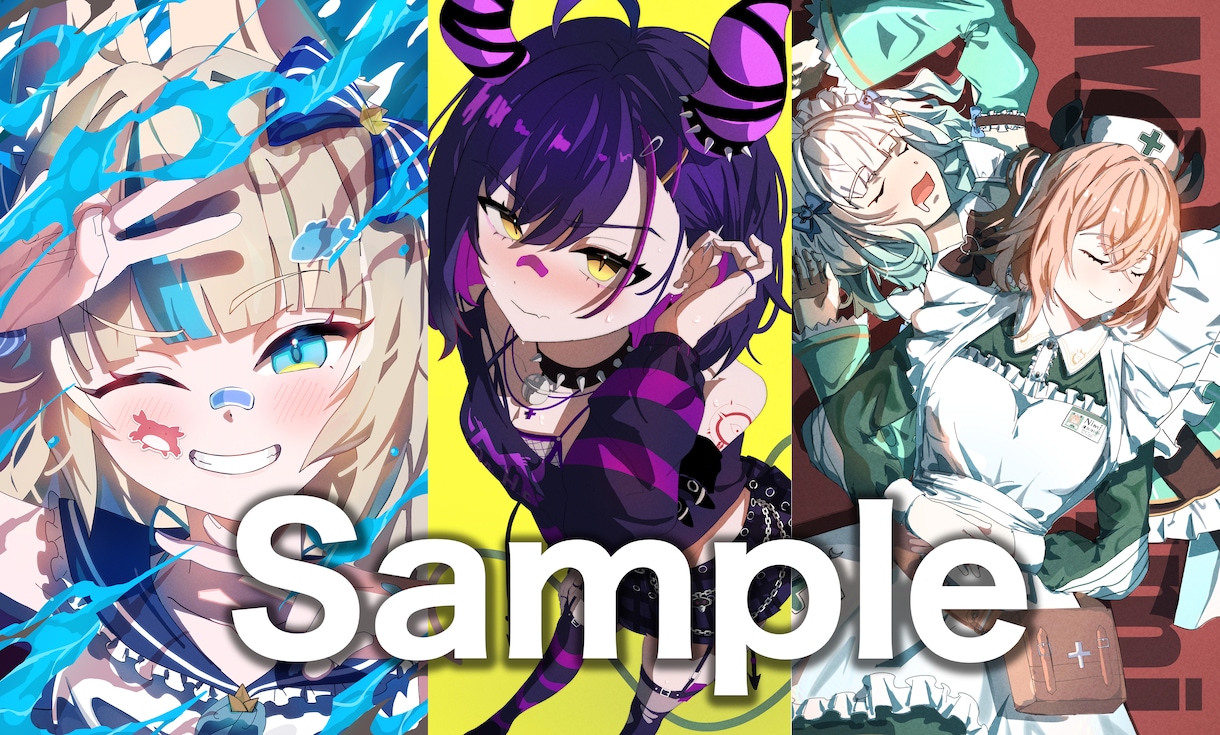 アニメ塗りで目を引くイラストをお描きします 鑑賞用からSNSアイコン、動画サムネイル用などに！ イメージ1