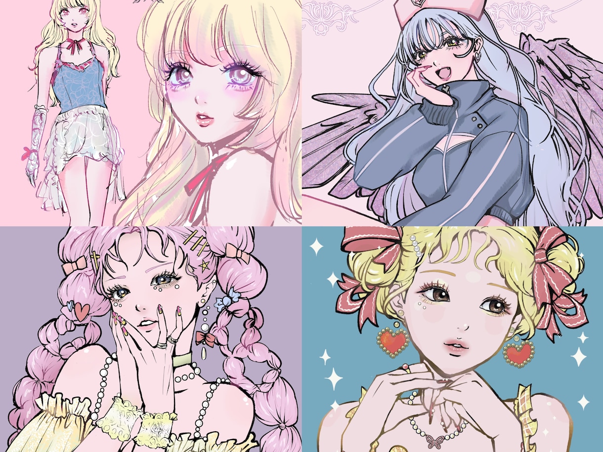 商用利用も！オシャレで可愛いイラスト描きます アイドル・グッズ・Vtuber・配信用・生誕祭・イベント イメージ1
