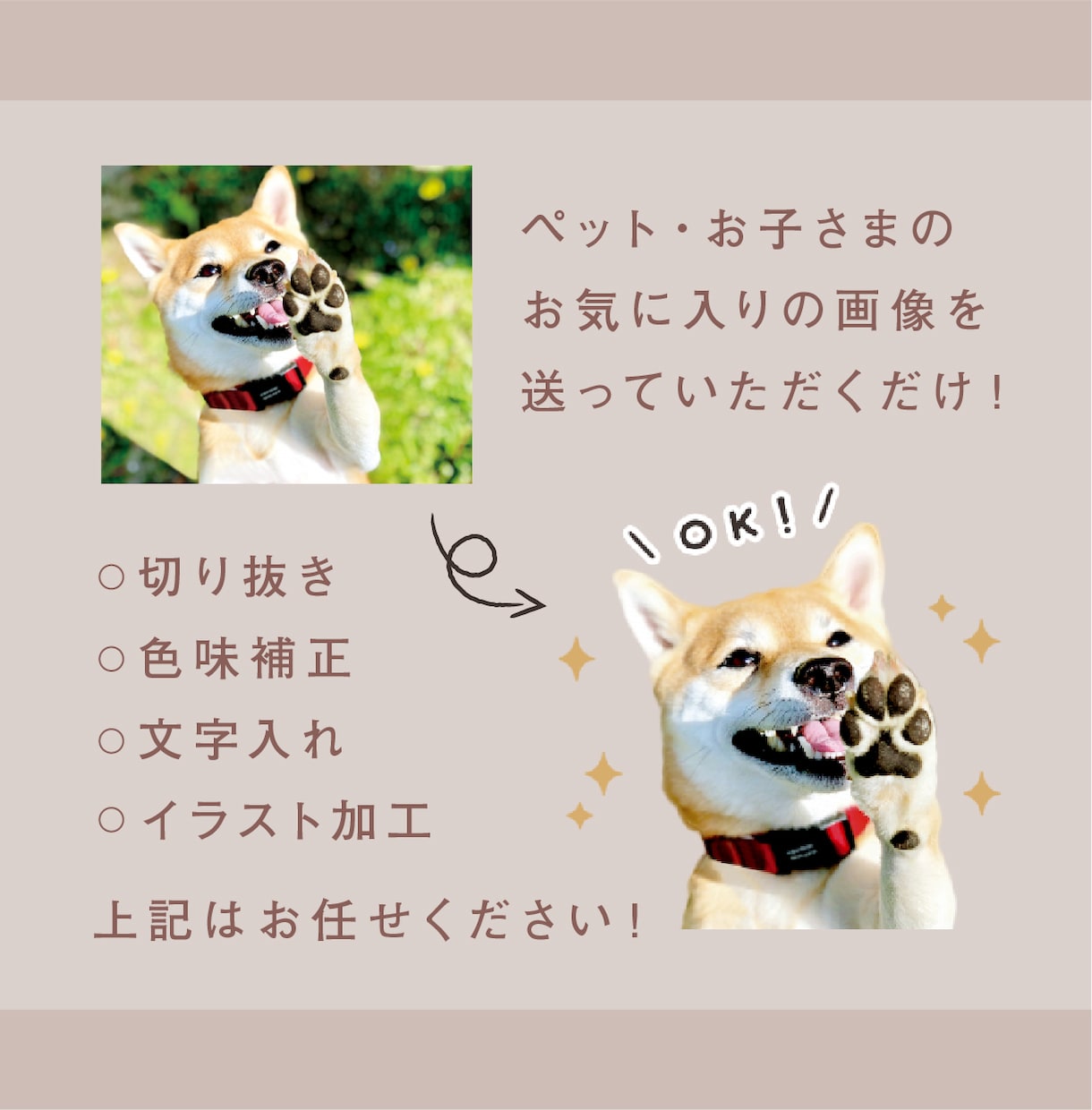 シンプルでおしゃれなLINEスタンプ作成します 現役デザイナーがペットやお子さまの写真からスタンプを作成！ イメージ2