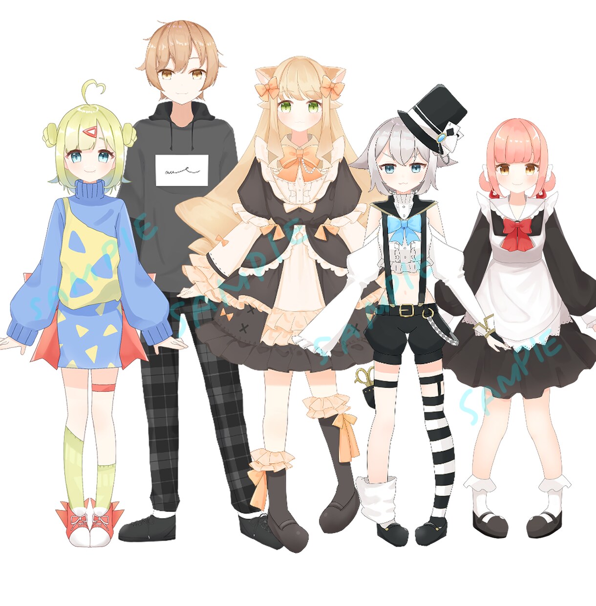 Vtuber キャラデザ＋live2D制作します 納品後も安心サポート透明感のあるキャラクター制作できます イメージ5