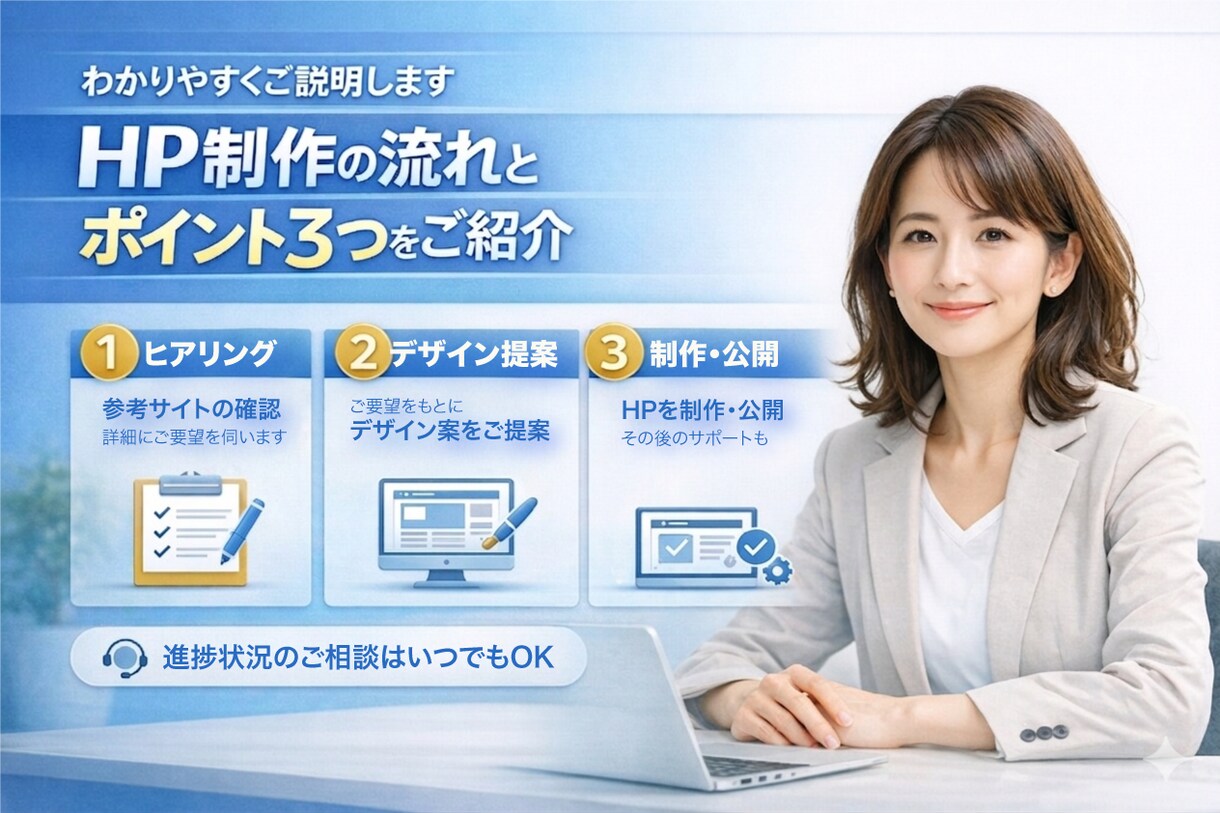 参考サイトの雰囲気でHP制作します 20年の実務経験でズレの少ない制作を行います イメージ2