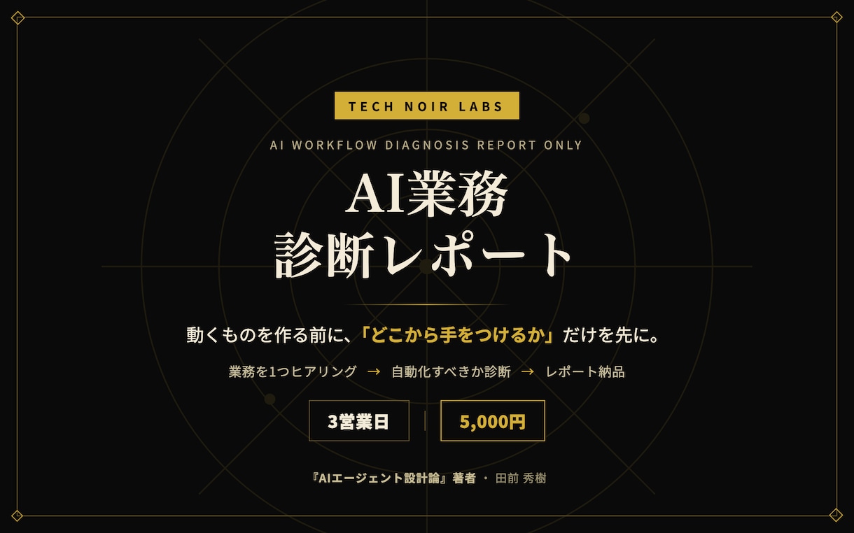 あなたの仕事をAIエージェント化すべきか診断します 最初の1つを、レポートで特定します。 イメージ1