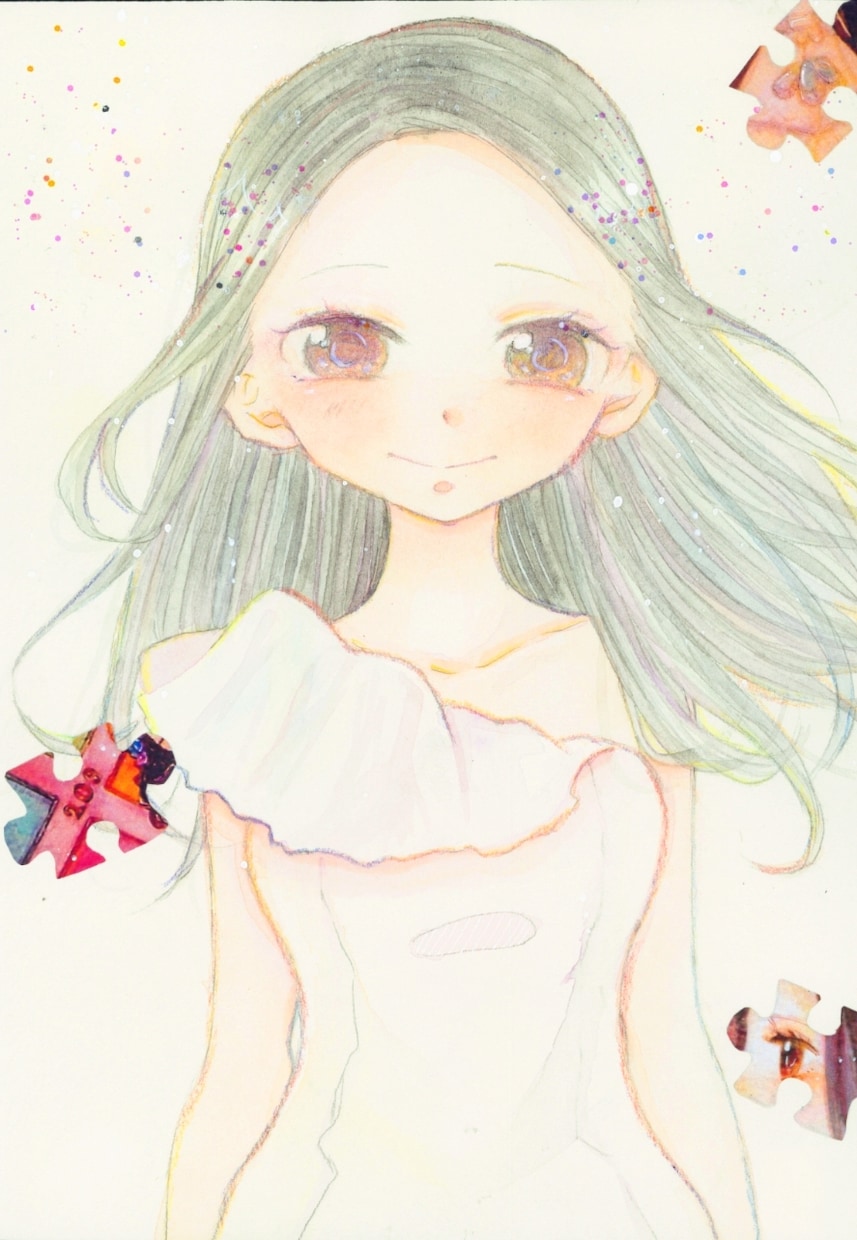 女の子キャラのイラストを色紙に描きます 手描きになるので世界で一枚だけです イメージ2